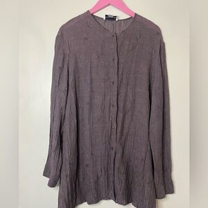 Vintage Emanuel Emanuel Ungaro Semi Sheer Tunic Blouse Top Boho Embroidered M L